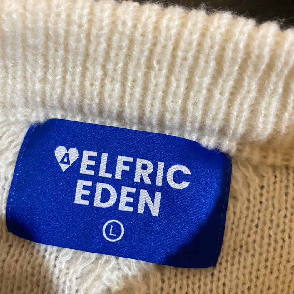 Aelfric Eden Cream Cable Knit Sweater Large - Picture 9 of 11